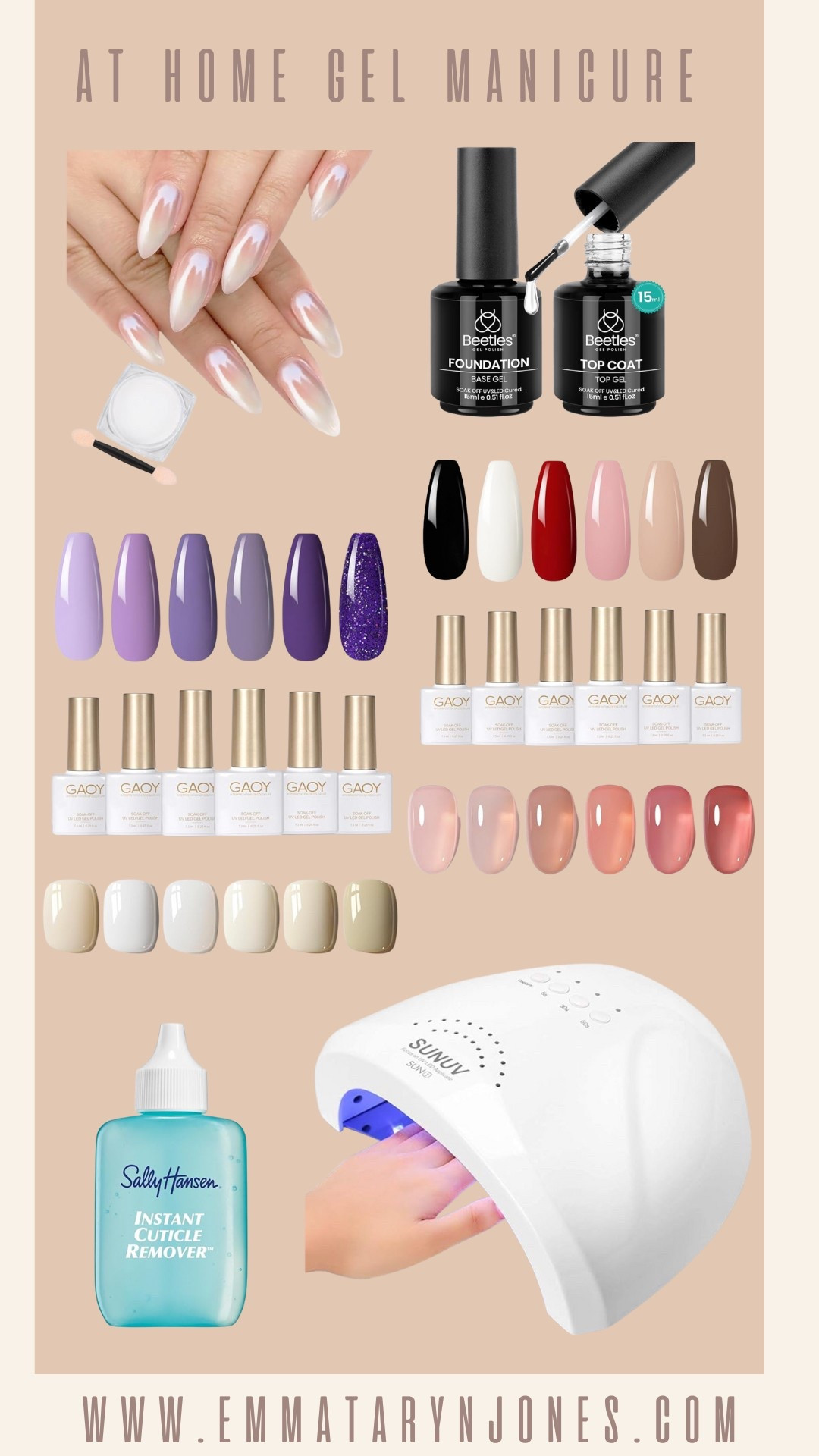 All of the supplies for an at home gel manicure / diy / at home nails 

#LTKFindsUnder100 #LTKFindsUnder50 #LTKBeauty