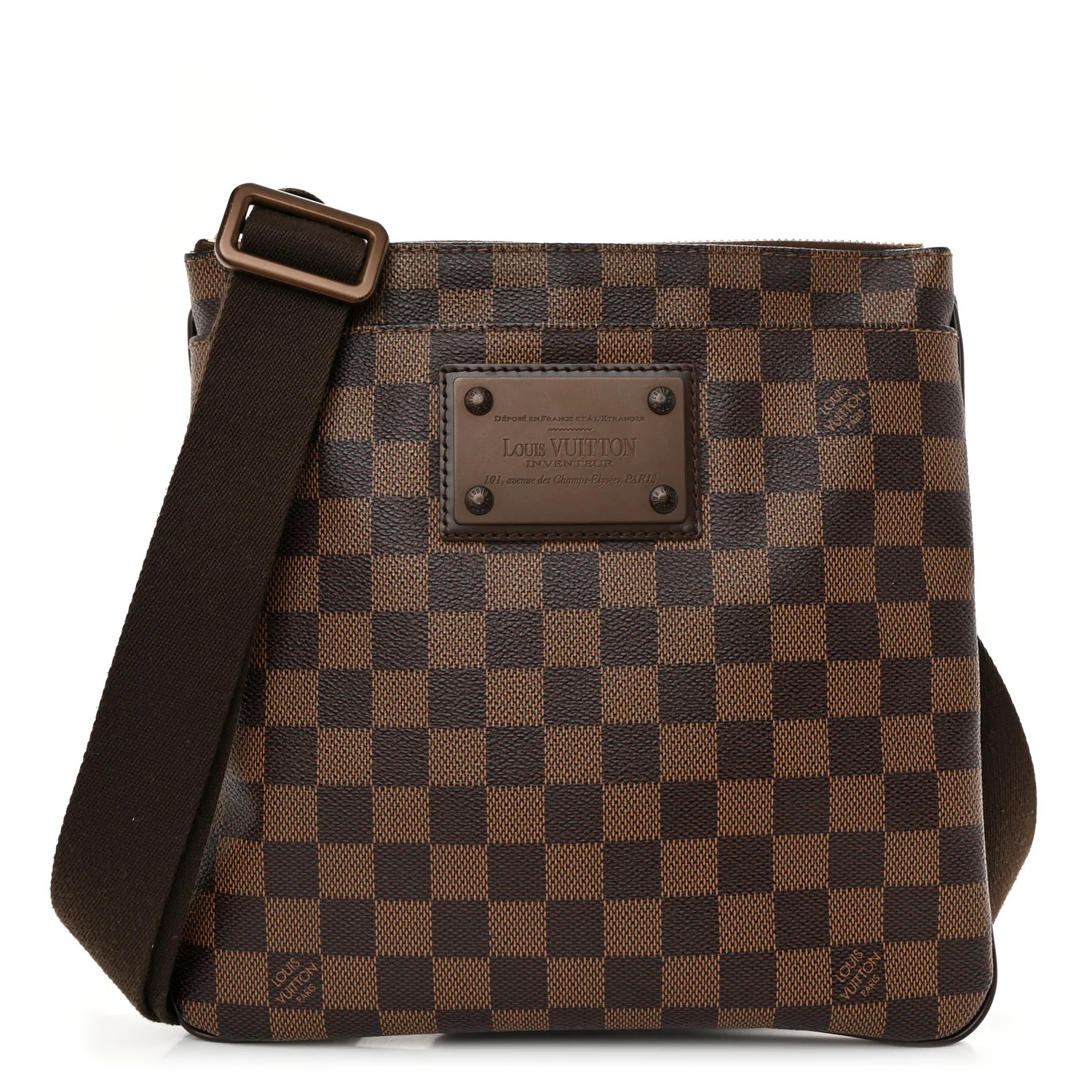 Louis Vuitton: All/Bags/LOUIS VUITTON Damier Ebene Brooklyn Flat Pochette | FASHIONPHILE (US)