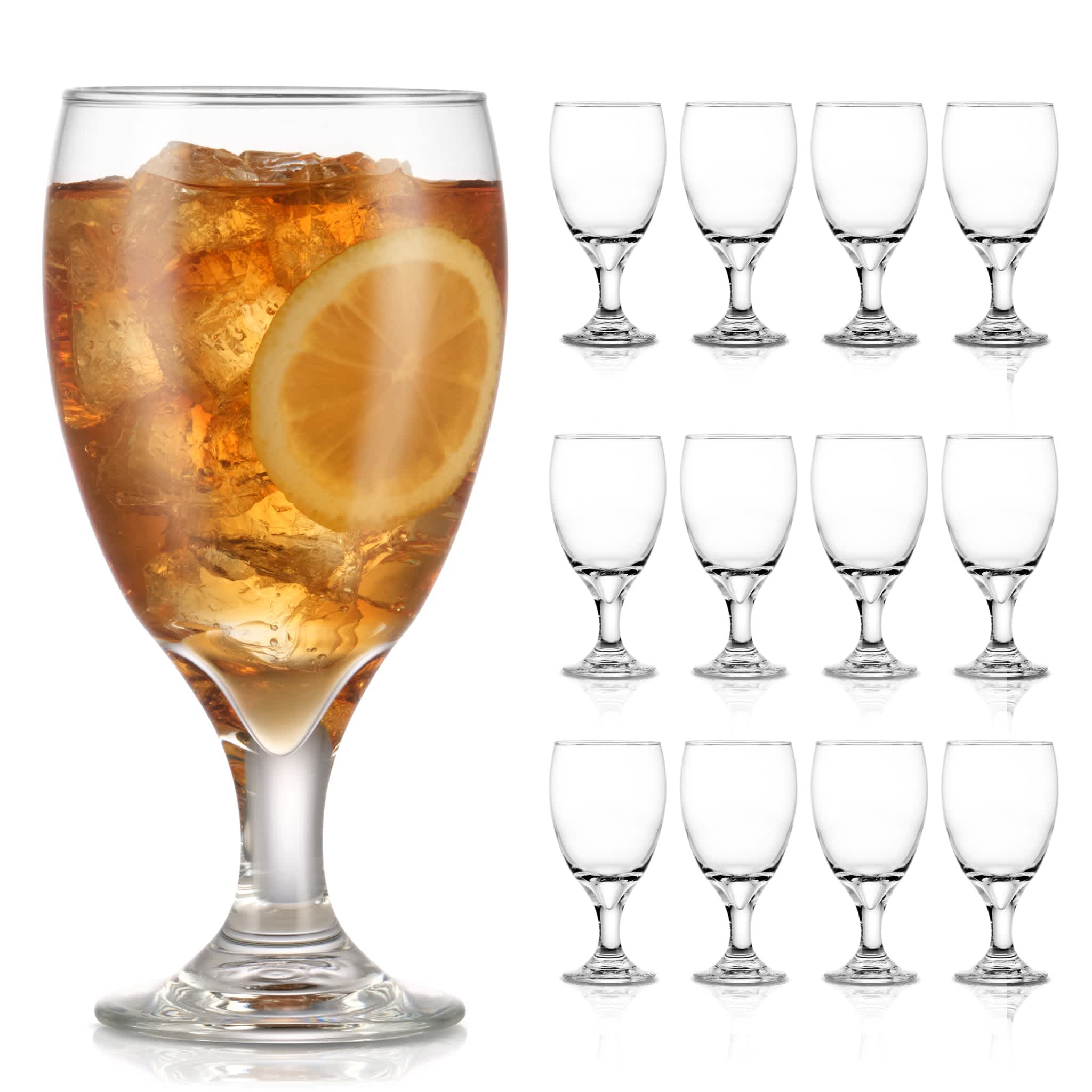 Libbey Classic Goblet Party Glasses 16.25 ounce Set of 12 one_size in Clear | 624079 | Lowe's