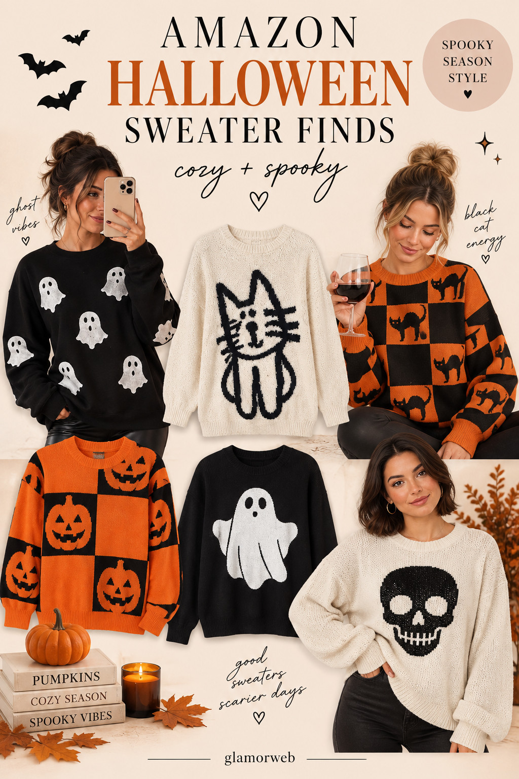 If your fall wardrobe needs a little spooky upgrade, these Amazon Halloween sweaters are such a cute place to start 🎃✨ I love the cozy oversized fits and fun graphics because they make styling so easy. Add leggings for a comfy day at home or denim and ankle boots for a cute little October outing. 👻🖤
#AmazonHalloweenSweater #AmazonHalloween #AmazonFashion #AmazonFinds #HalloweenSweaters #SpookySeason #SpookyStyle #HalloweenOutfitIdeas #FallFashionIdeas #FallSweater #CozySweater #OversizedSweater #CuteKnitwear #HalloweenKnitwear #GhostSweater #CatSweater #BlackCatSweater #OctoberOutfit #OctoberStyle #CozyFallOutfit #ComfyFallStyle #LeggingsOutfit #DenimOutfit #AnkleBoots #SweaterWeather #SweaterSeason #AmazonFallFashion #AmazonFallWardrobe #AmazonFashionFinds #AmazonMustHaves #AffordableFallStyle #FallCloset #OctoberWardrobe #CasualHalloweenOutfit #HalloweenAtHome #PumpkinPatchOutfitIdeas #AutumnStyle #SpookyCute #HalloweenVibes #FallVibes 

 #LTKSeasonal #LTKU #LTKSaleAlert