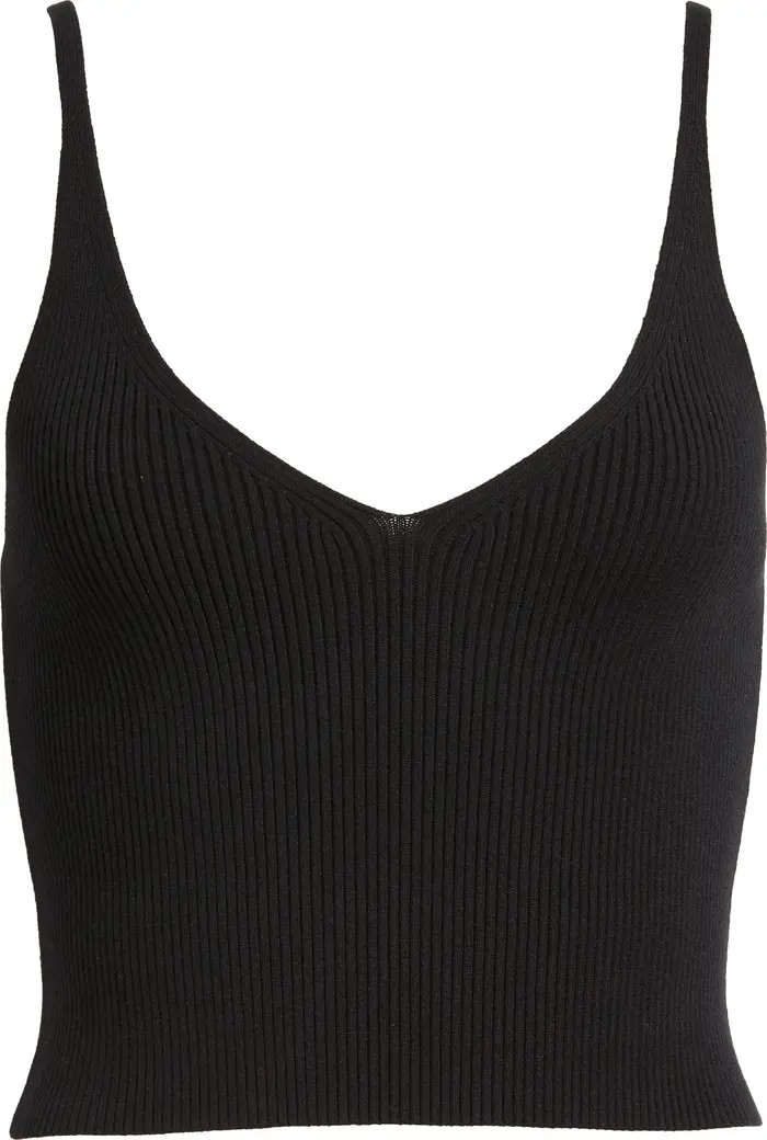 Luxe Sculpt V-Neck Crop Rib Tank | Nordstrom