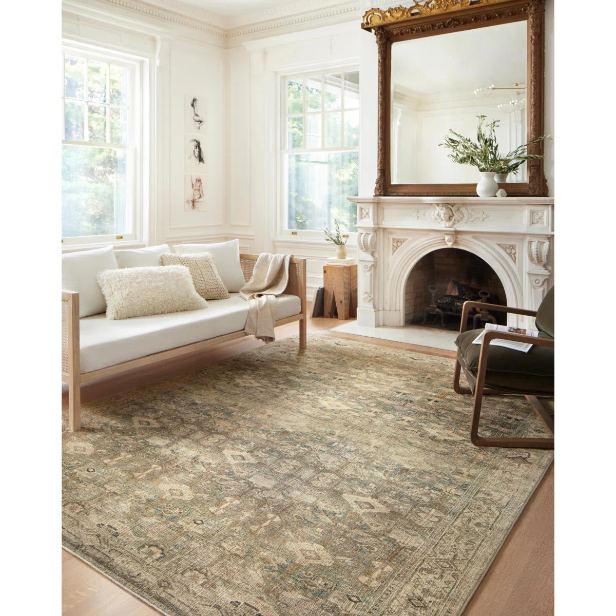 Loloi Margot Antique/Sage Rug feat. CloudPile | Wayfair North America