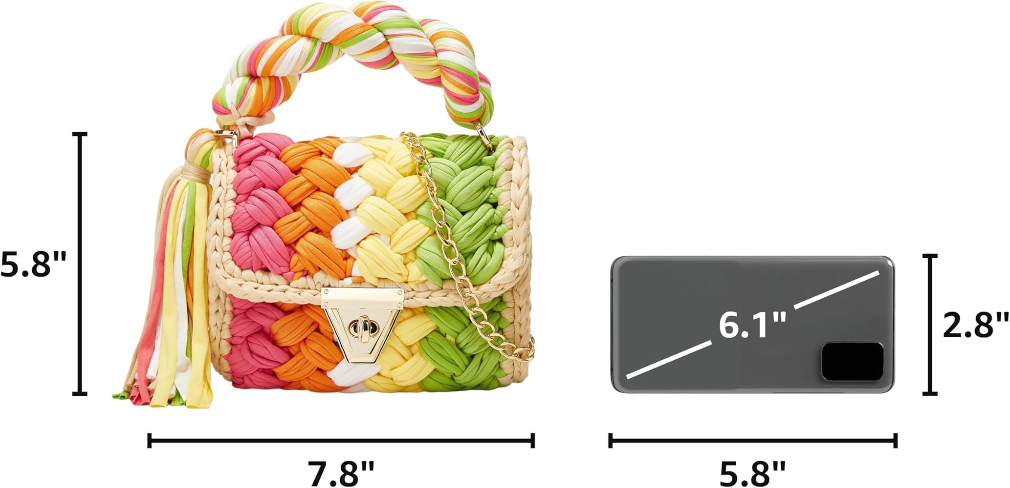 Chunky Yarn Knit Crochet Tote Purse Crossbody Bags for Women - Handwoven Evening Clutch Flap Shou... | Amazon (US)