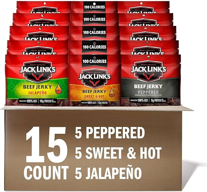 Jack Link's Beef Jerky Bold Variety Pack - Includes Sweet & Hot, Jalapeno and Peppered Jerky, Gre... | Amazon (US)