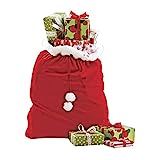 Velvet Santa's Gift Sack with Cord Drawstring | Amazon (US)