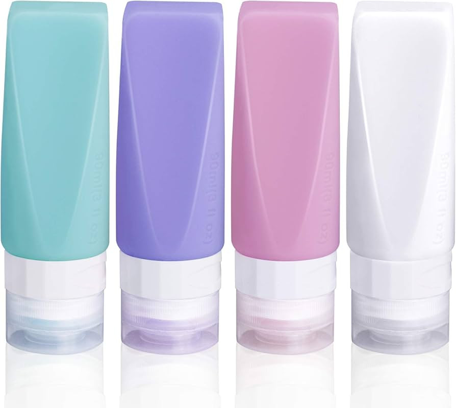 Travel Bottles Leak Proof ,3 oz TSA Approved Silicone Squeezable, Refillable Containers Set for T... | Amazon (US)