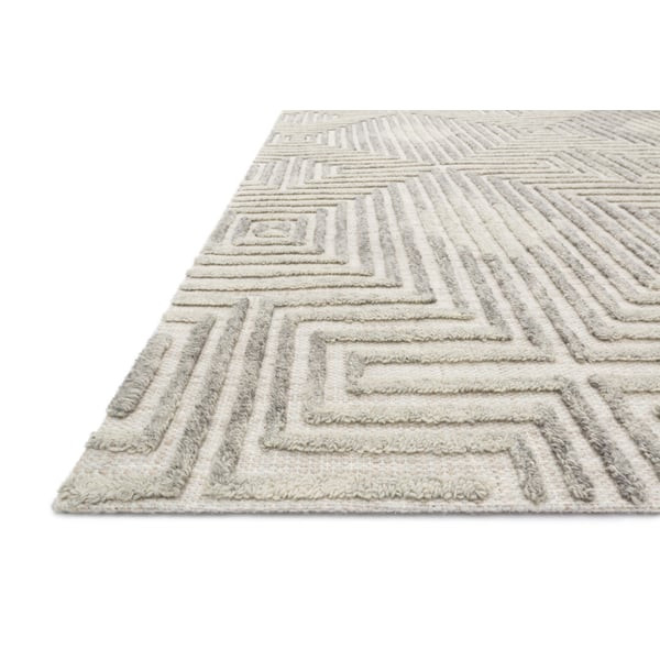 Ehren EHR-02 Grey/Silver Wool Hand-Tufted Area Rug | Rugs Direct