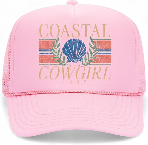 Coastal Cowgirl Trucker Hat | Beach Cowboy Cute Summer Western Country Vintage | Premium Foam Tru... | Amazon (US)