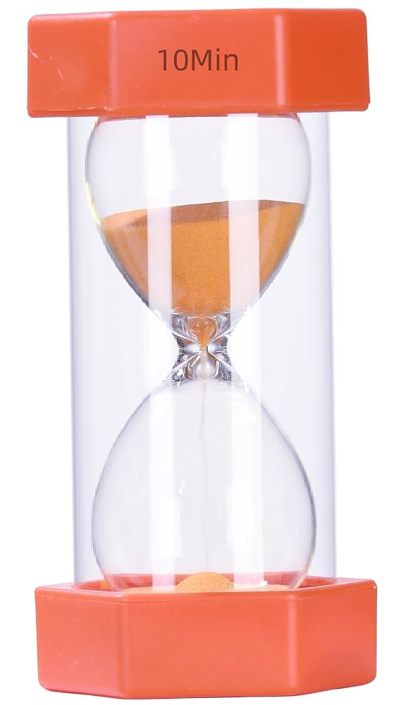 Colorful Sand Timers, Hourglass Sand Timers 10 Minutes Sandglass Timer with Protective Cover for ... | Amazon (US)