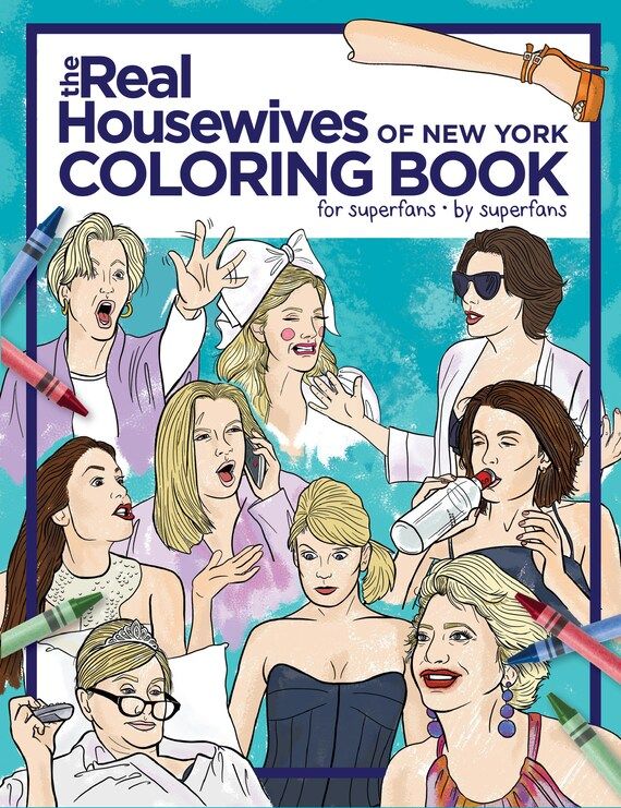 RHONY Real Housewives of New York Adult Coloring Book | RHONY Coloring Books | Bravo Fan Gift | Etsy (US)