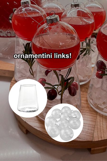 Everything you need to make an ornament cocktail!