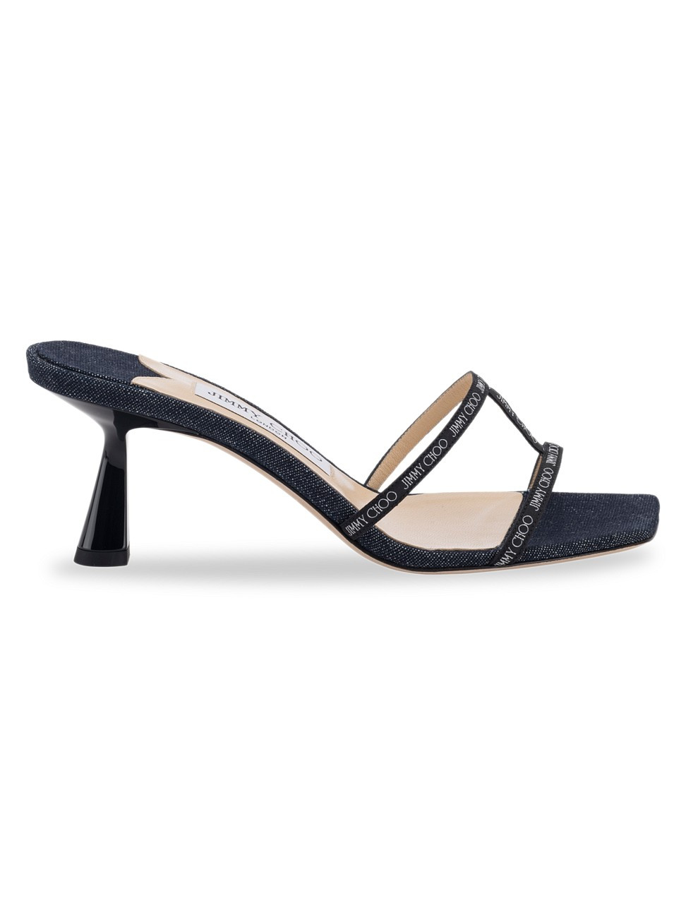 Jimmy Choo Women's Ria Square-Toe Denim Mules - Indigo - Size 6.5 | Saks Fifth Avenue