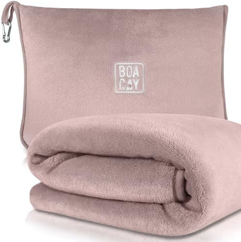 Soft & Warm Travel Blanket for Airplane & Car - Long Flight Essential for Women, Men, Kids - Comp... | Amazon (US)