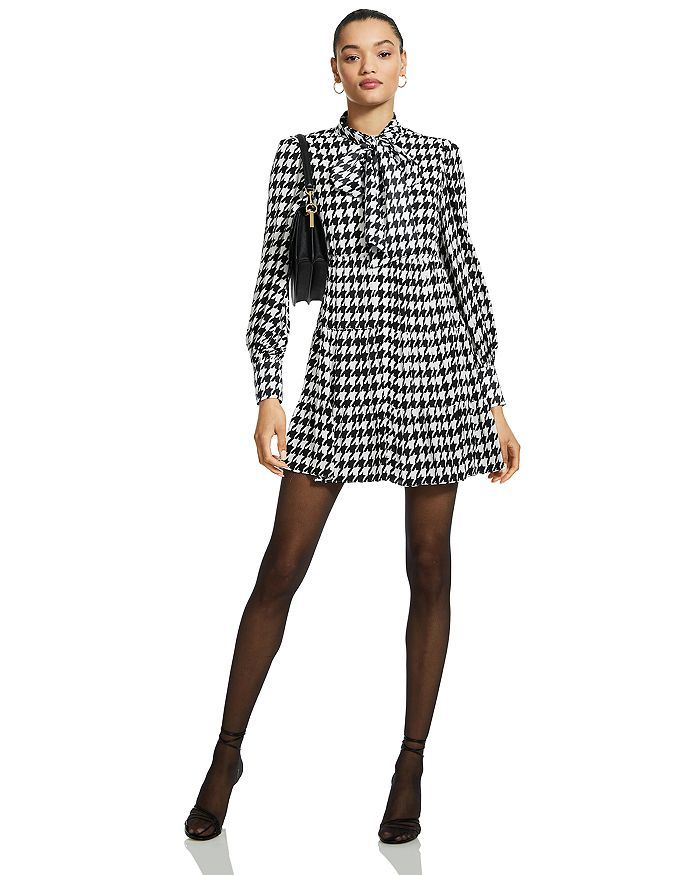 Rowen Houndstooth Bow Mini Dress - 150th Anniversary Exclusive | Bloomingdale's (US)