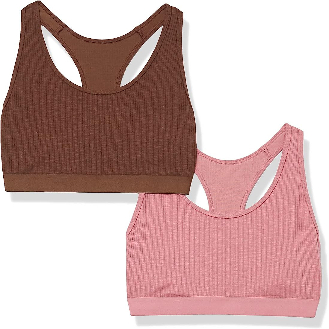 Amazon Essentials Women's Ribbed Lounge Unlined Scoop Neck Bralette, Pack of 2 | Amazon (US)