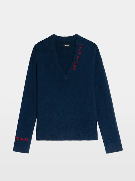 Mikyz Cashmere Sweater in Navy | Zadig&Voltaire | Zadig et Voltaire (US)