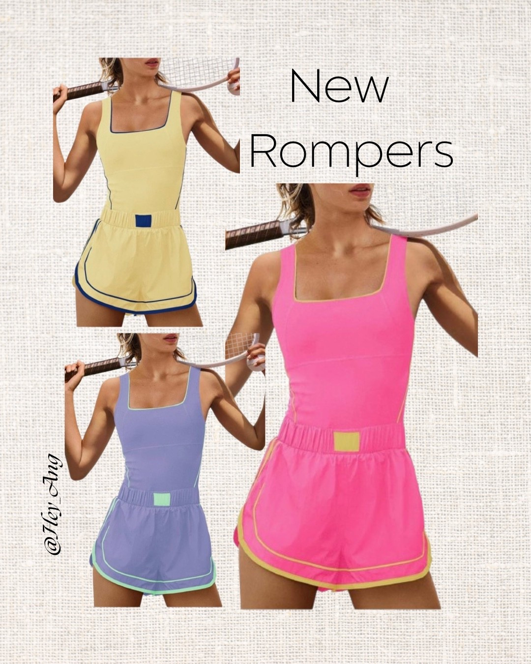 I love these new rompers. I like that they have the curved hem. Perfect for a casual day or sports. Lots of colors to choose from. 

#LTKootd #LTKActive