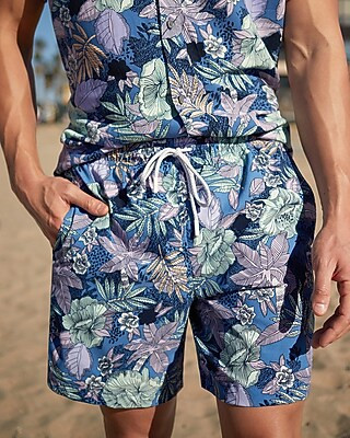 Moisture-Wicking Stretch Swim Shorts | Express
