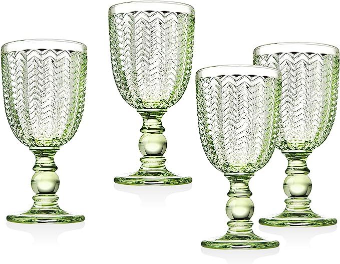 Amazon.com: Twill Goblet Beverage Glass Cup by Godinger - Emerald Green - Set of 4 : Clothing, Sh... | Amazon (US)