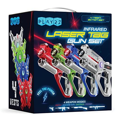 Laser Tag Sets Gun Vest - Infrared Laser Tag Set 4 Guns 4 Vests - Laser Tag Gun Toys for Indoor Outd | Amazon (US)
