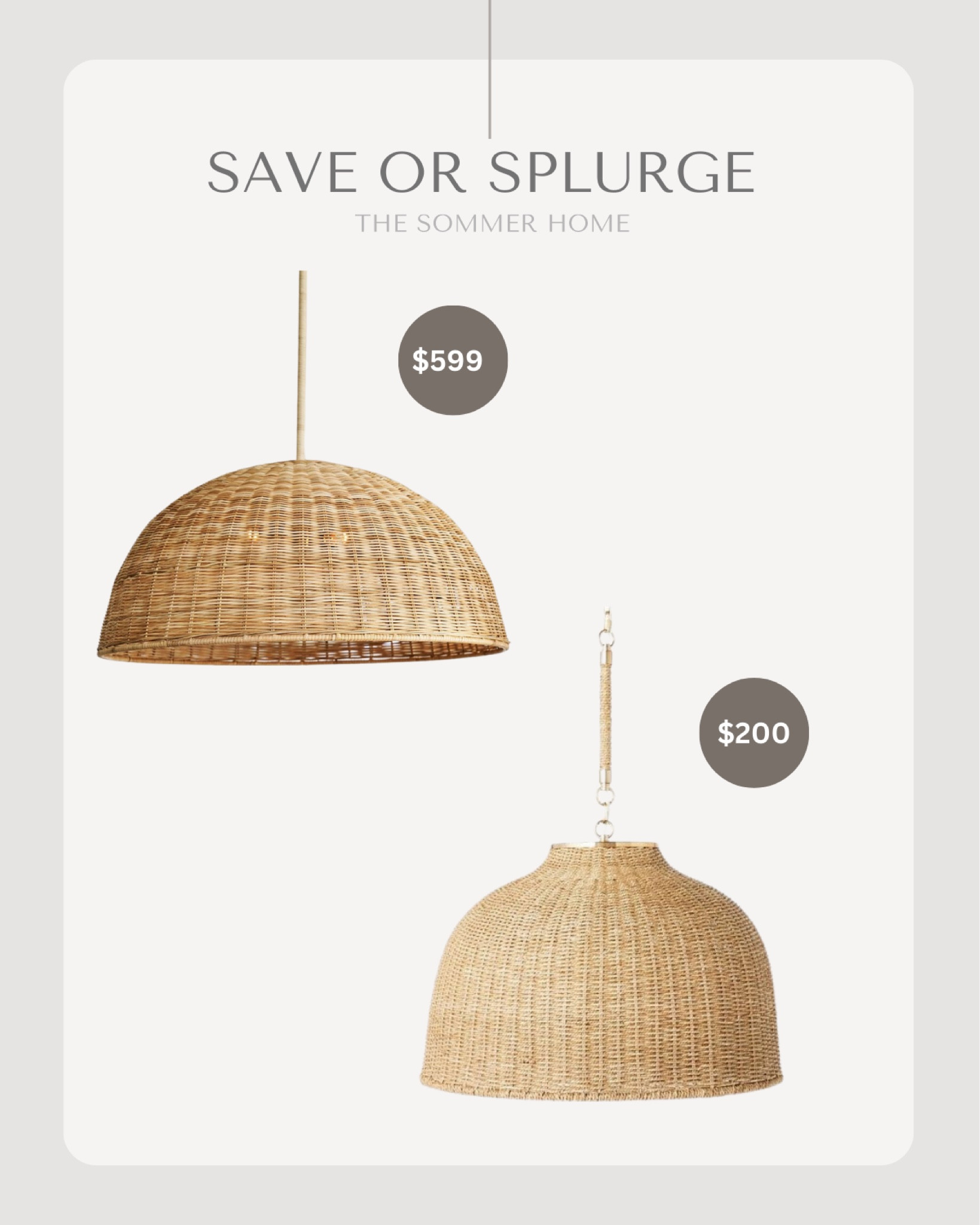 Woven pendant light save versus splurge. Target versus Pottery Barn. I have the Target pendant in my dining nook  

#LTKFind #LTKstyletip #LTKhome
