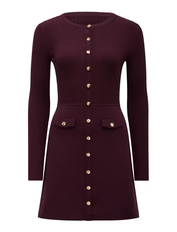 Issie L/S Knit Mini Dress | Ever New (CA)