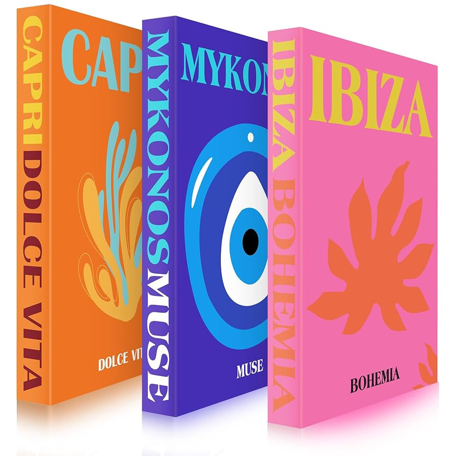 Amazon.com: Tatuo Set of 3 Preppy Decorative Fake Books Funky Aesthetic Room Decor Coffee Table F... | Amazon (US)