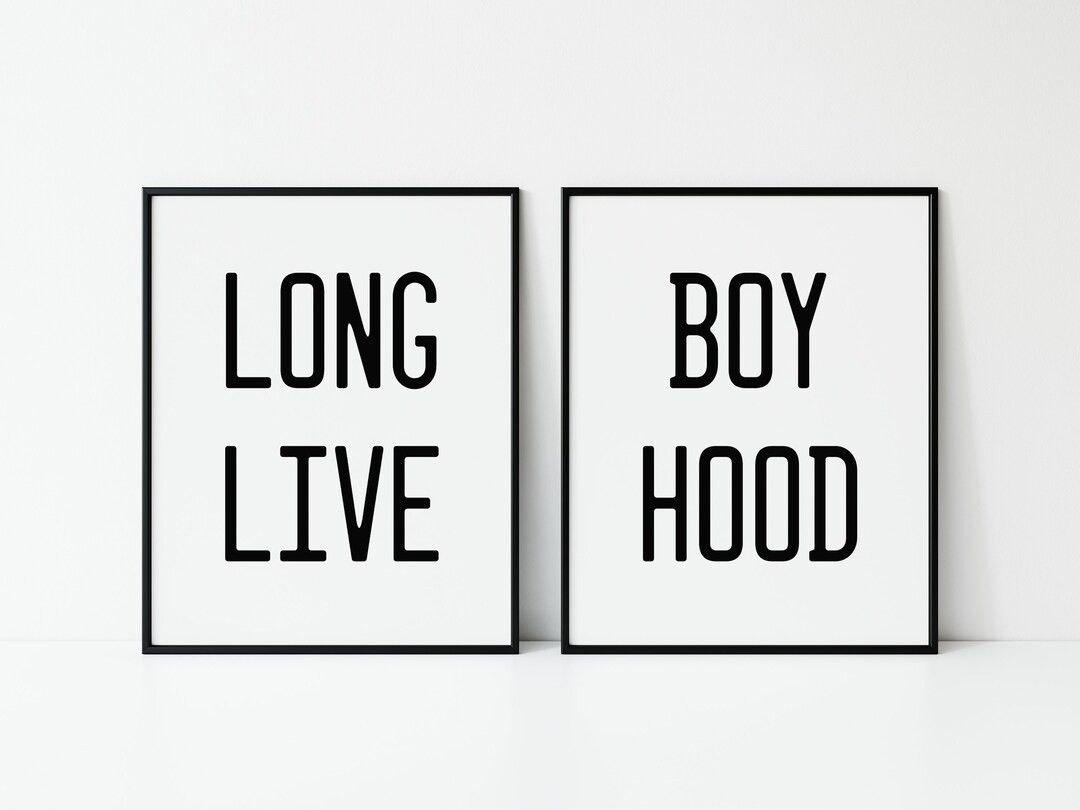 Long Live Boyhood, Digital Printable, Minimalist Decor, Modern Wall Art, Playroom Poster, Nursery... | Etsy (US)
