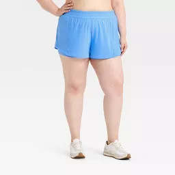 Women's Mid-Rise Mesh Run Shorts 3" - All In Motion™ Blue S | Target