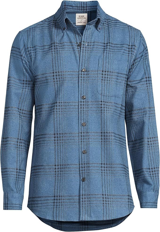 Lands' End Blake Shelton x Men's Traditional Fit Flagship Flannel Shirt | Amazon (US)