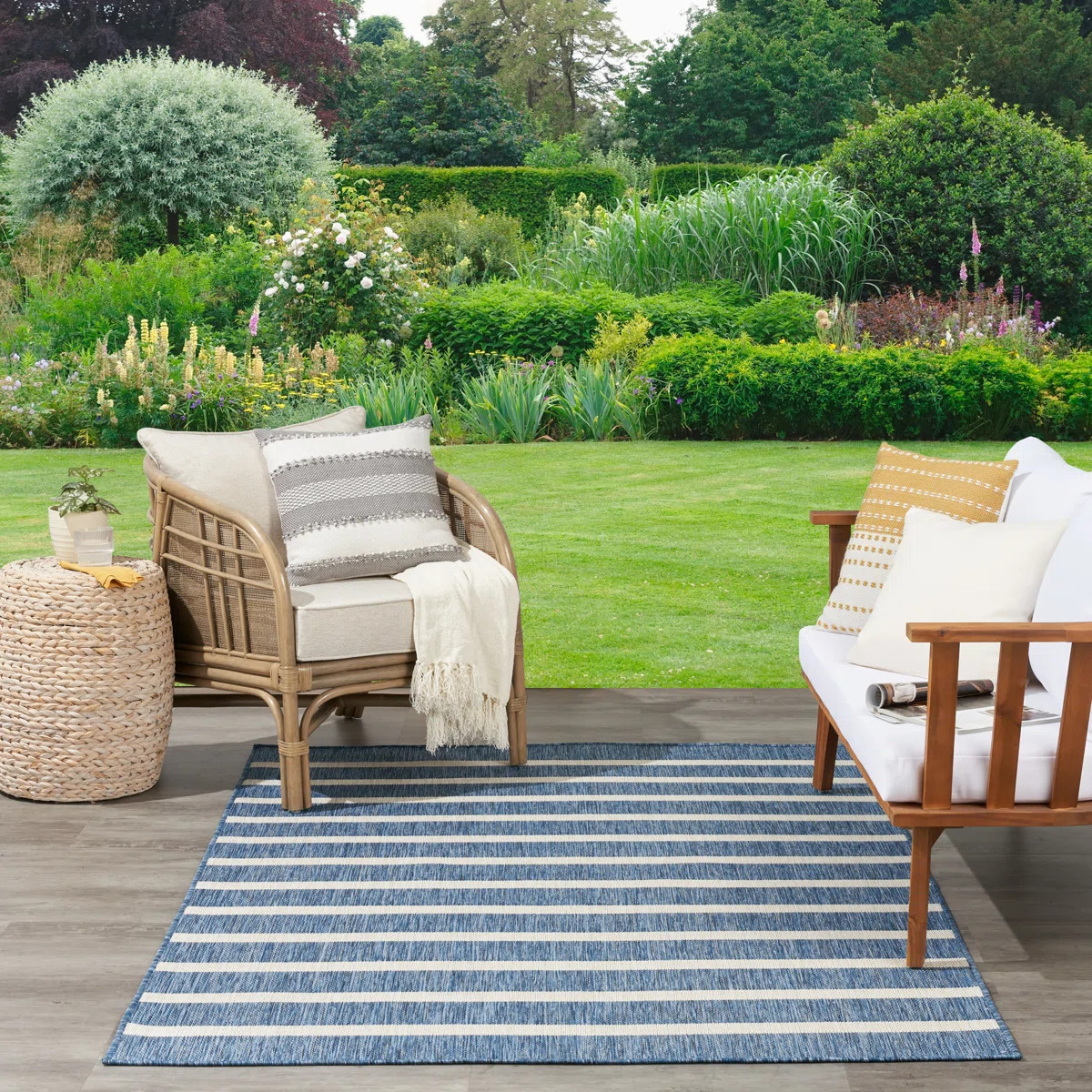 Shaila Striped Indoor / Outdoor Rug | Wayfair North America