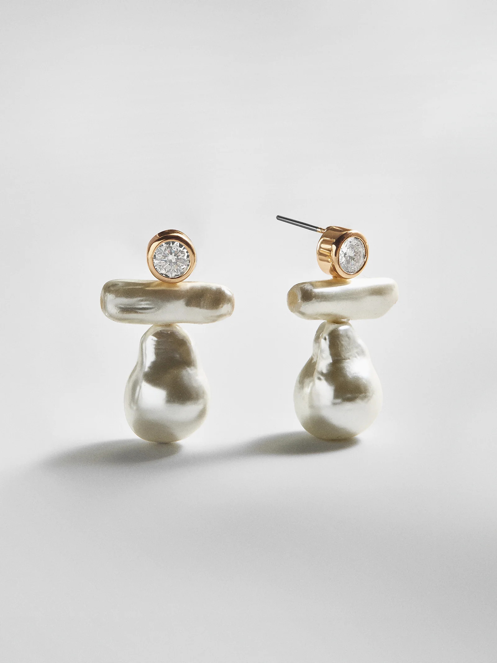 Josephine Pearl Earrings - Gold/Pearl | BaubleBar