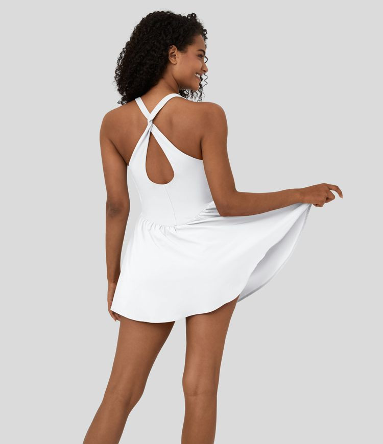 Breezeful™ Backless Corset 2-in-1 Pocket Mini Quick Dry Flowy Pickleball Active Dress | HALARA