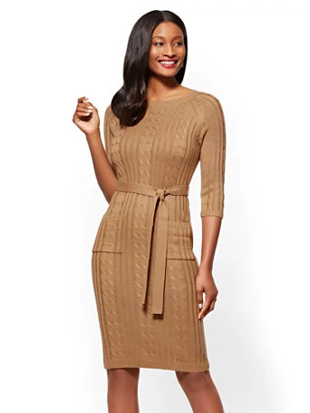 Cable-Knit Sweater Dress | New York & Company
