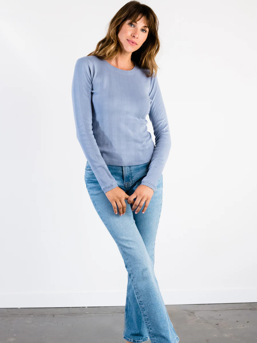 Harper Pointelle Knit Top | ABLE Clothing