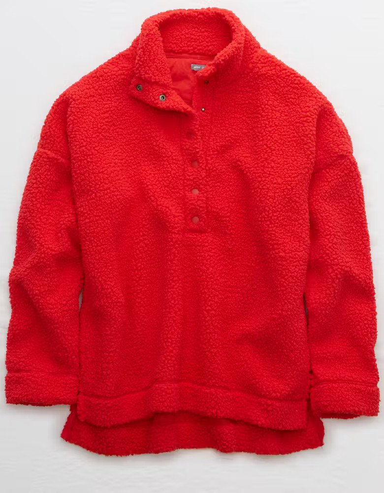 Aerie Cloud Sherpa Oversized Pullover | American Eagle Outfitters (US & CA)
