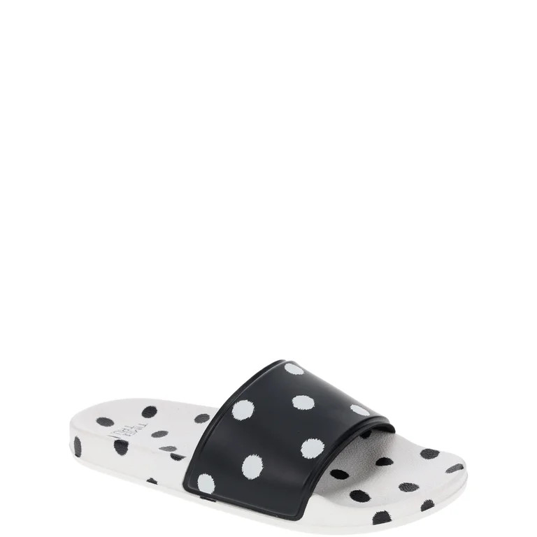 Time and Tru Womens Pool Slides Polka Dot, Sizes 6-11 | Walmart (US)