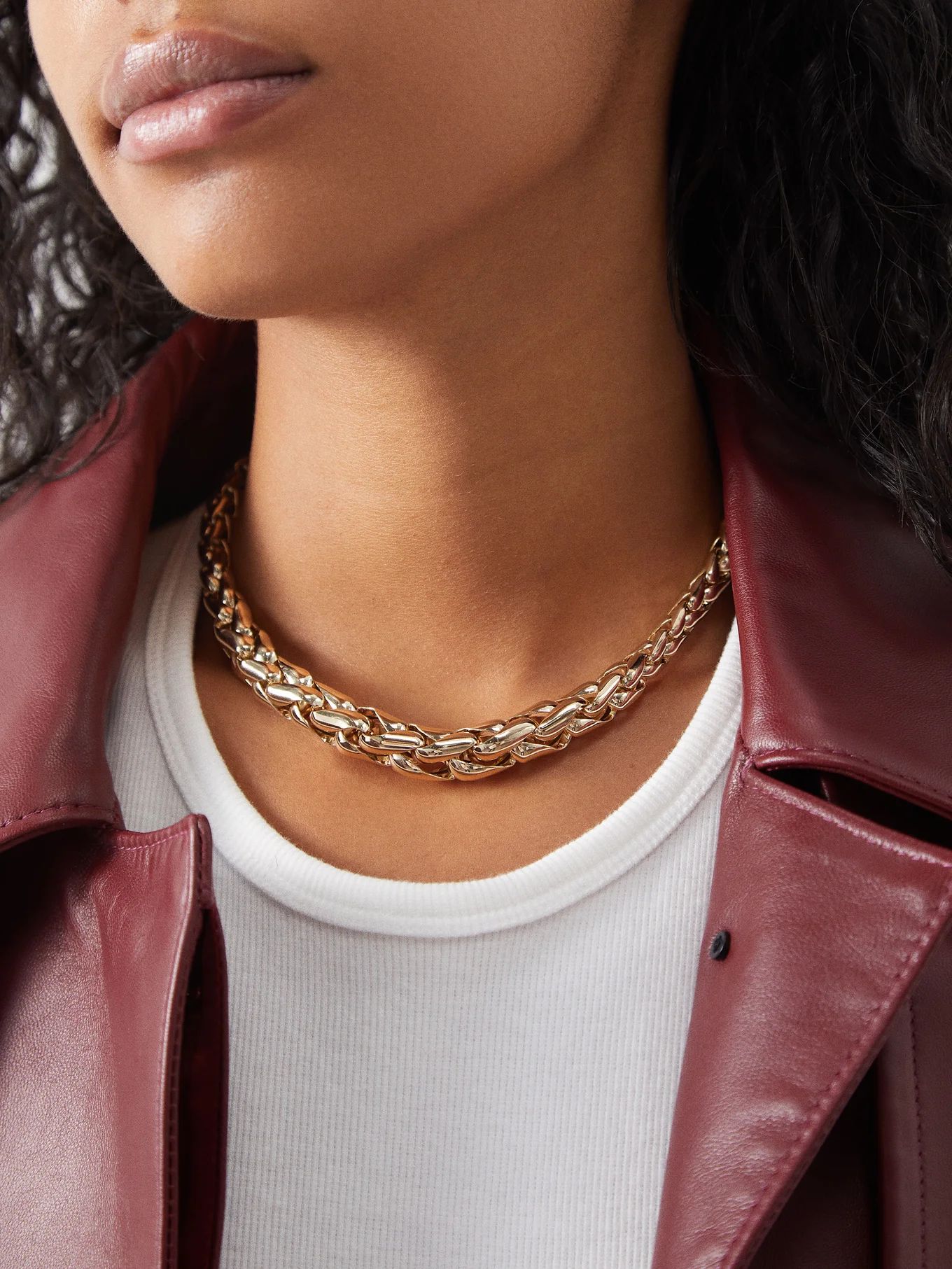 Wheat-chain 14kt gold necklace | Lauren Rubinski | Matches (US)