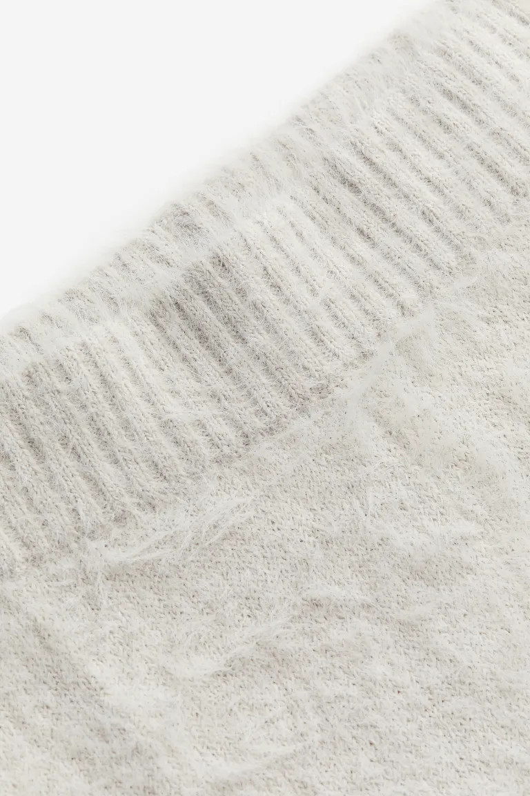 Fluffy shorts - Light grey - Ladies | H&M GB | H&M (UK, MY, IN, SG, PH, TW, HK)