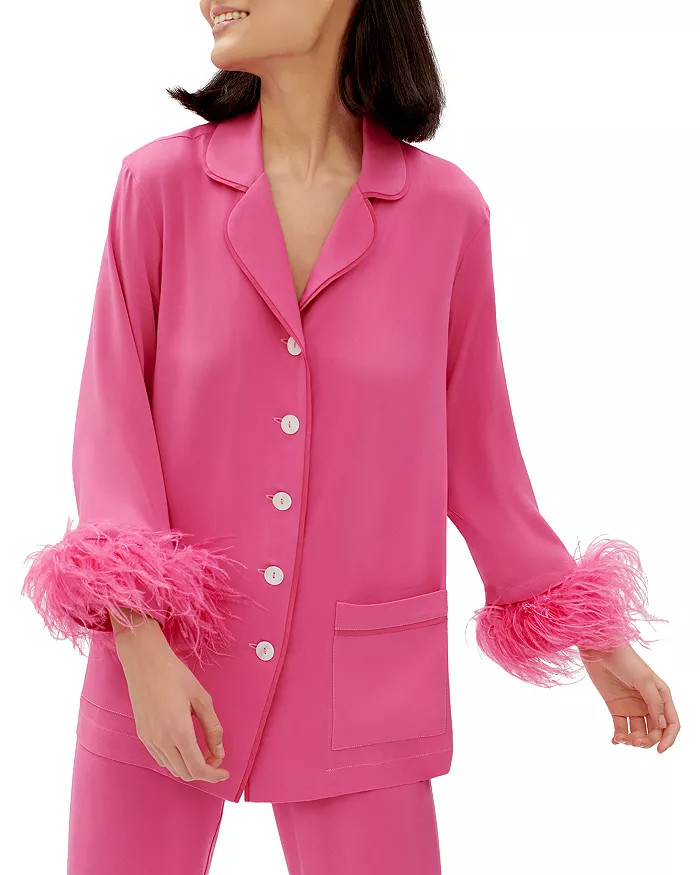 Party PJ Feather Trim Pajama Set - 100% Exclusive | Bloomingdale's (US)