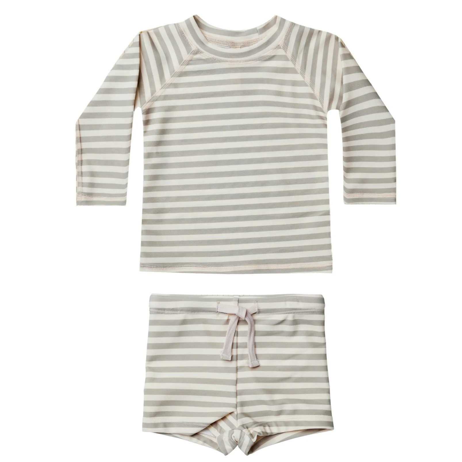 Boys Swim Rashguard + Short Set, Pistachio Stripe | SpearmintLOVE