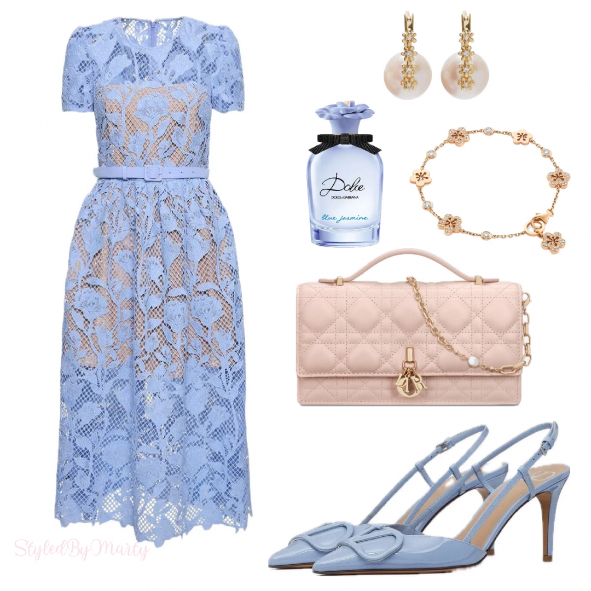Grand millennial style, feminine style, spring outfit, spring style, spring dress, romantic dress, classy dress, classy outfit, lace midi dress, classic outfit, slingback pumps, Valentino shoes, elegant style

#LTKbeauty #LTKeurope #LTKstyletip