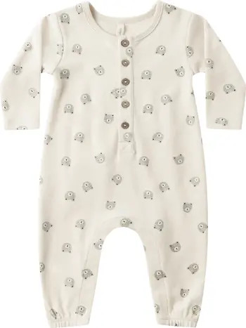Bear Print Organic Cotton Romper | Nordstrom