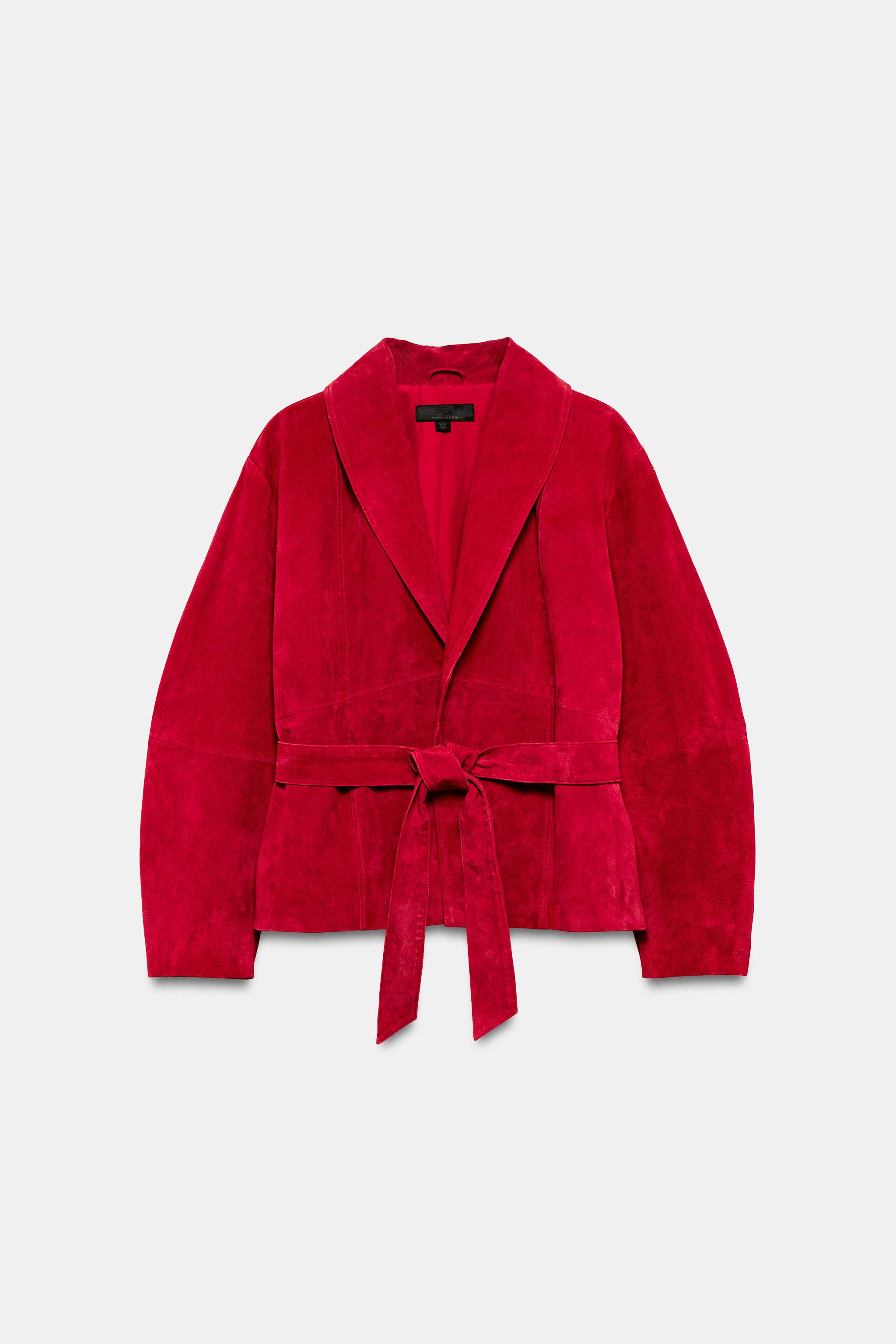 100% LEATHER BELTED JACKET | Zara US