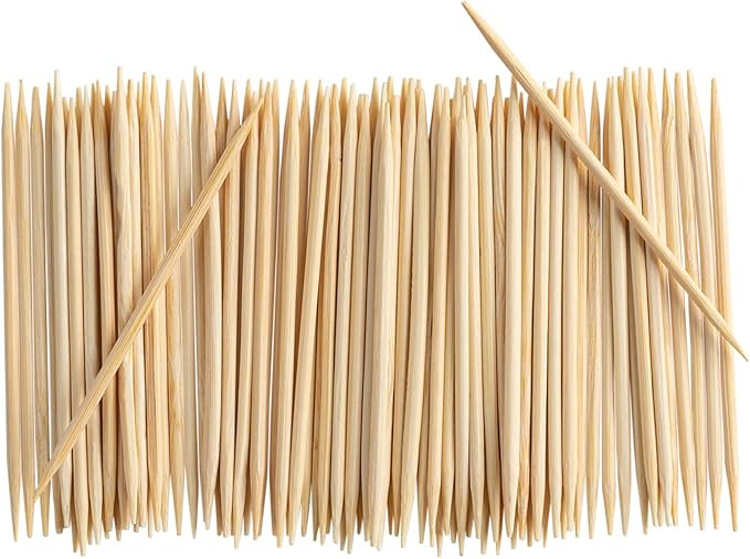 [2000 Count] Bamboo Wooden Toothpicks - Wood Round Double-Points Teeth Tooth Picks | Amazon (US)