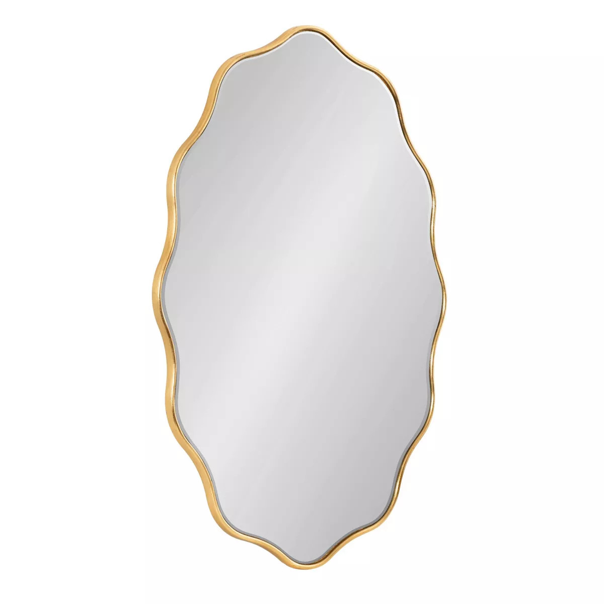 Kate & Laurel All Things Decor 24"x34" Viona Oval Scalloped Mirror Gold: Luxury Glam Style, No As... | Target
