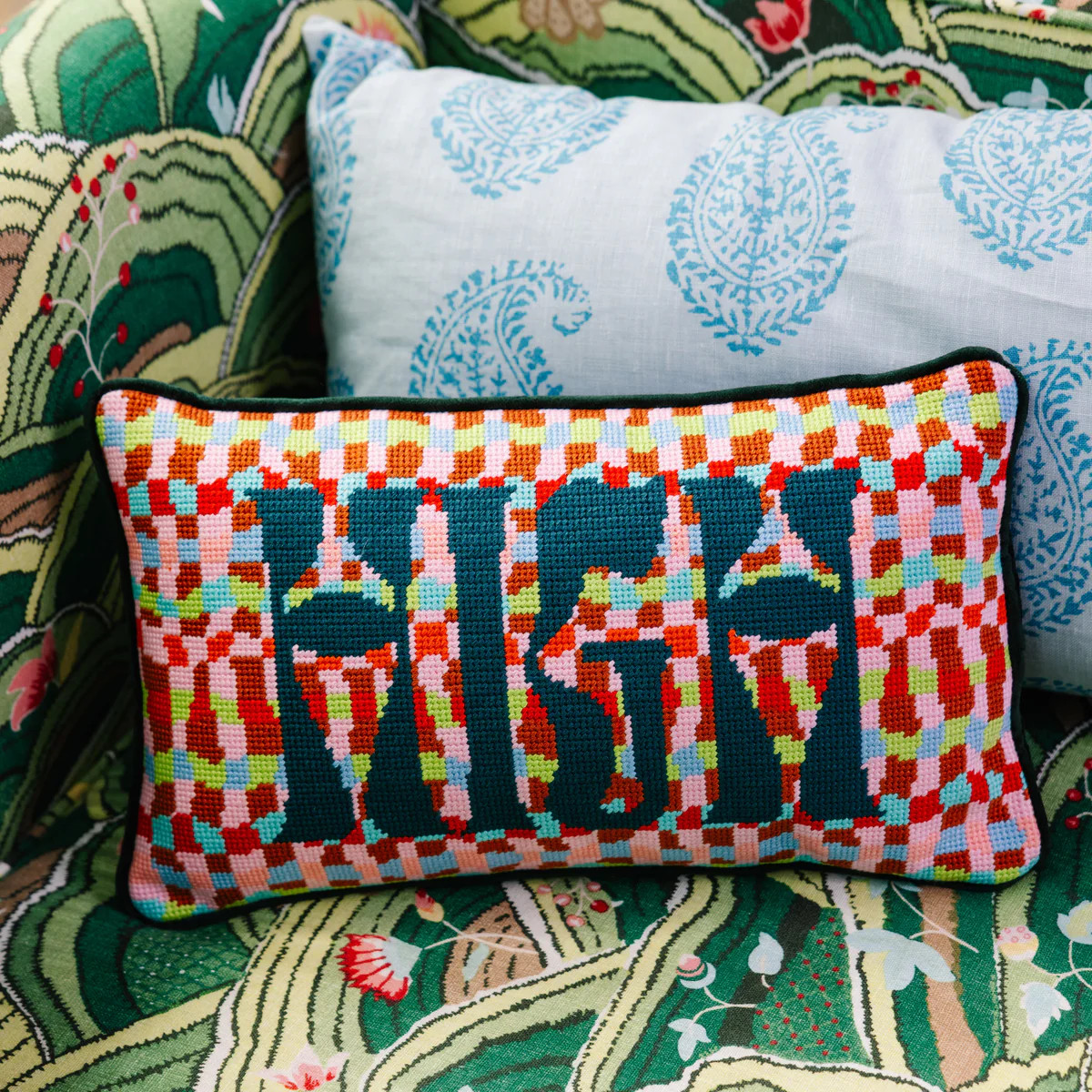 Furbish Studio - High Needlepoint Pillow | Furbish Studio