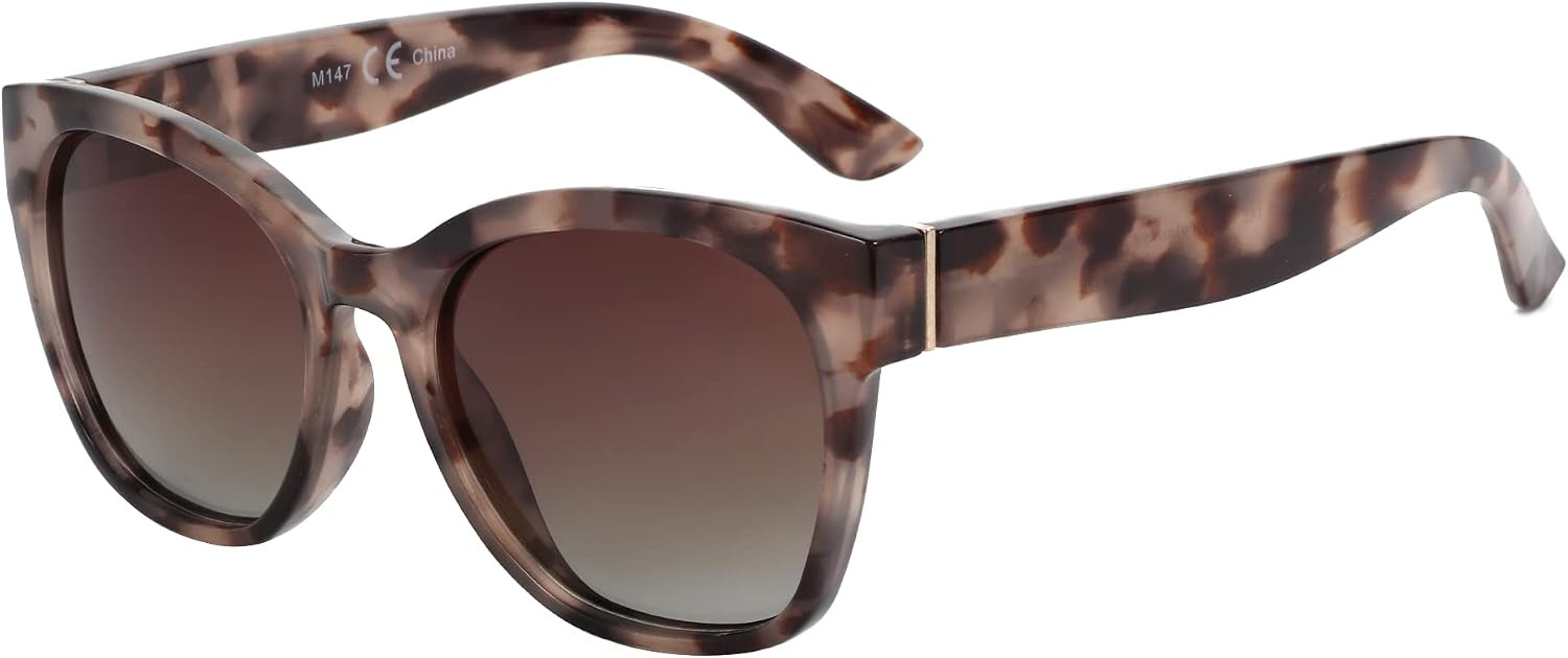 ZENOTTIC Cat Eye Sunglasses Women: Polarized UV400 Oversized Retro Shades | Amazon (US)