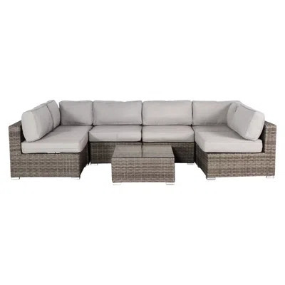 7 Outdoor Seating Group With Cushions - Patio Furniture, & Fully Assembled Furniture 7 Pieces , Table | Wayfair North America