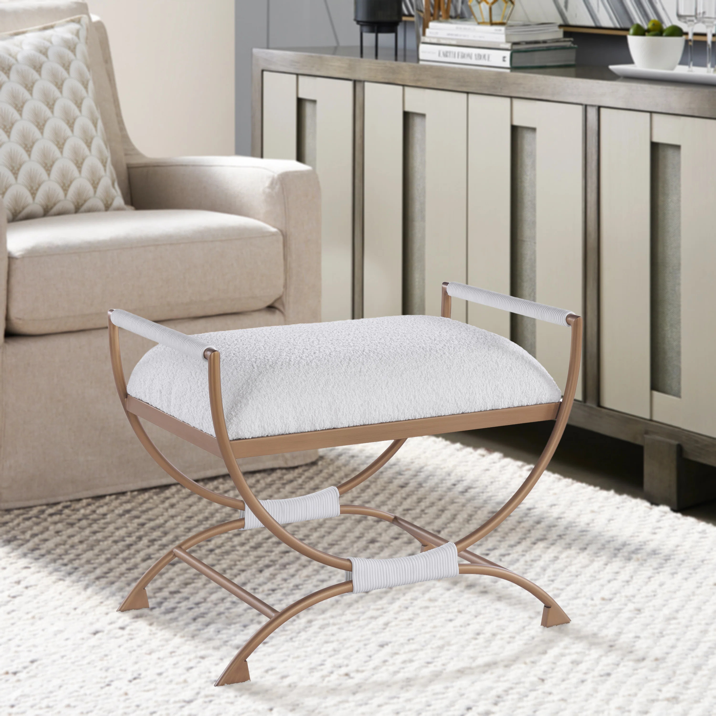 Willa Arlo™ Interiors Irwinton 100% Polyester Upholstered Bench & Reviews | Wayfair | Wayfair North America